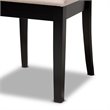 Bowery Hill Sand Fabric Upholstered Wood 7-Piece Dining Set