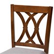 Bowery Hill Gray Upholstered Walnut Finished 5-Piece Wood Pub Set