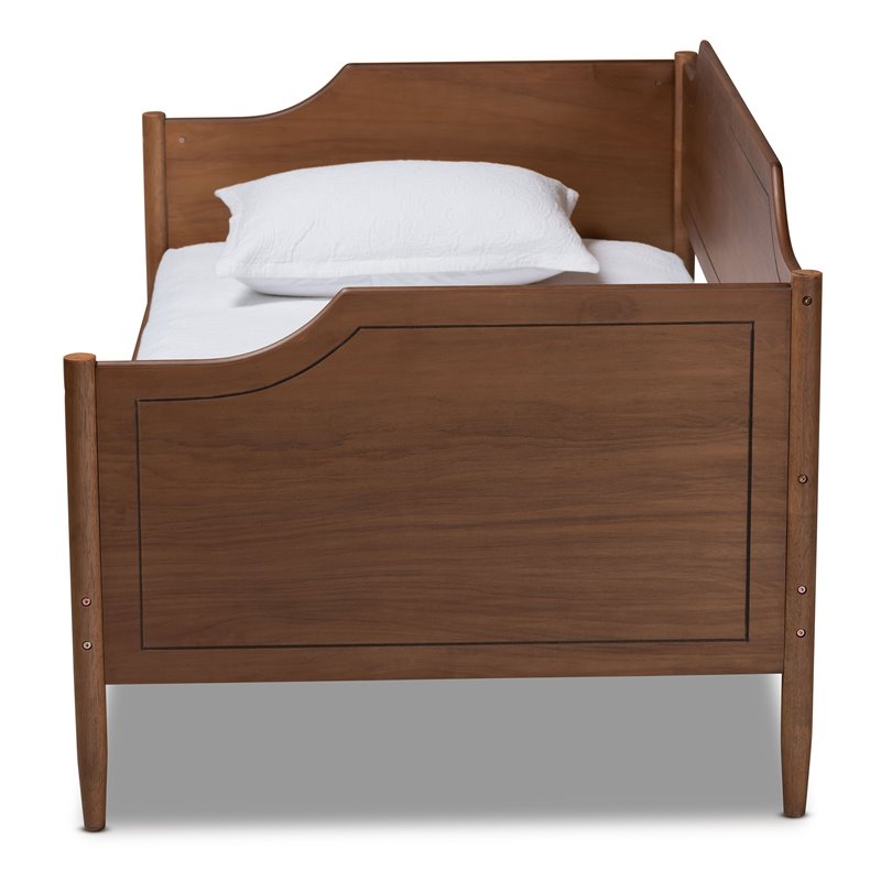 Bowery Hill Walnut Brown Finished Wood Twin Size Daybed