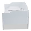 Bowery Hill Traditional Wood Twin Size Daybed with Tapered Legs in White