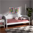 Bowery Hill Traditional Wood Twin Size Daybed with Tapered Legs in White