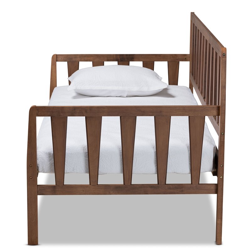 Bowery Hill Walnut Brown Finished Wood Twin Size Daybed