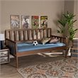 Bowery Hill Walnut Brown Finished Wood Twin Size Daybed