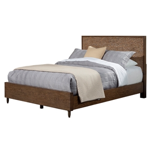 bowery hill queen panel bed in brown bronze