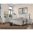 Bowery Hill Queen Wood Shutter Panel Bed in White