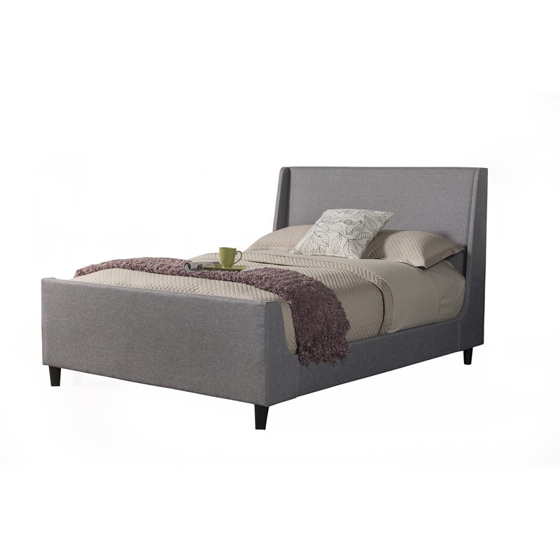 Bowery Hill Upholstered Full Bed in Gray