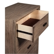 Bowery Hill Traditional 5 Drawer Wood Chest in Antique Gray
