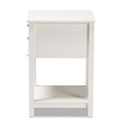 Bowery Hill White Finished 2-Drawer Wood Nightstand