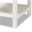 Bowery Hill White Finished 2-Drawer Wood Nightstand