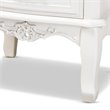 Bowery Hill White-Finished 3-Drawer Wood Nightstand