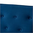 Bowery Hill Navy Blue Velvet 3-Piece Living Room Set