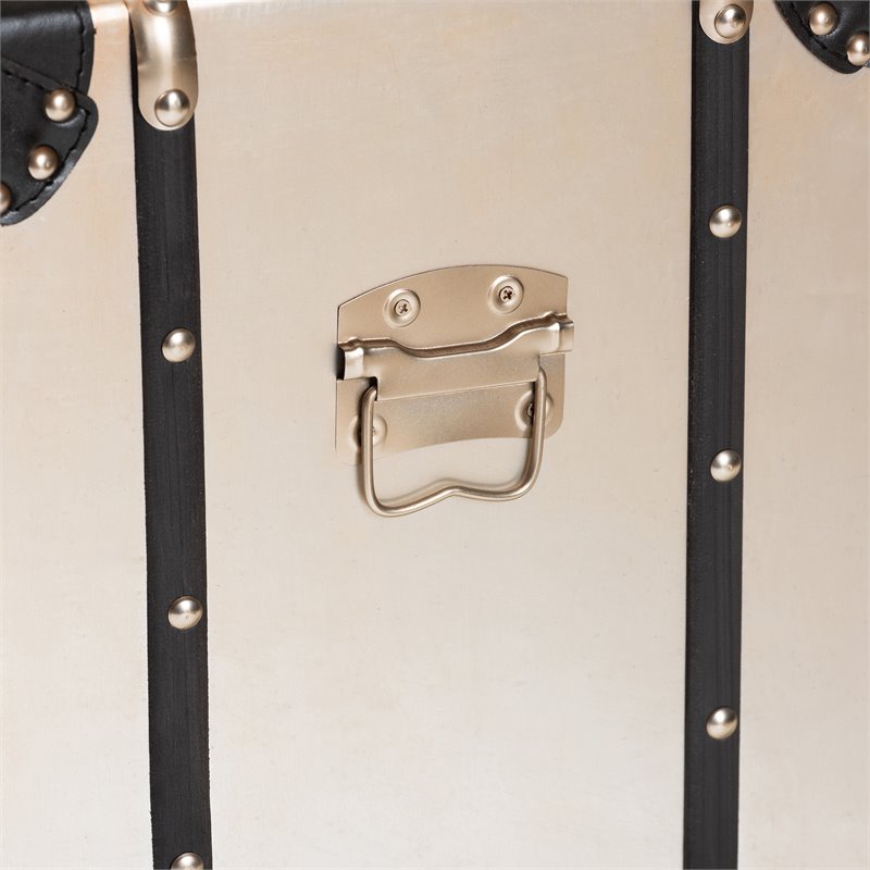 Bowery Hill Silver Finished Metal 3-Drawer Nightstand