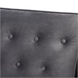 Bowery Hill Mid-Century Grey Velvet Upholstered Wood Lounge Chair