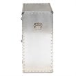 Bowery Hill 2-Door Mid-Century Metal/Wood Accent Storage Cabinet in Silver