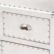 Bowery Hill 2-Door Mid-Century Metal/Wood Accent Storage Cabinet in Silver