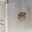 Bowery Hill 2-Door Mid-Century Metal/Wood Accent Storage Cabinet in Silver