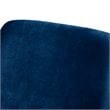 Bowery Hill Navy Blue Velvet Upholstered Gold Armchair