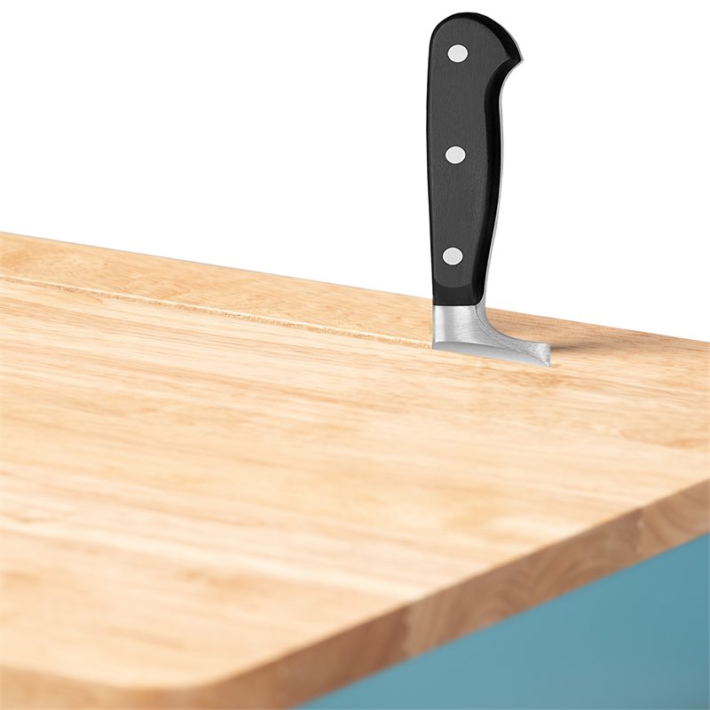 Bowery Hill Sky Blue Finished Wood Kitchen Storage Cart