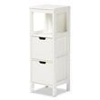 Bowery Hill White Finished 2-Drawer Wood Storage Cabinet