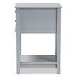 Bowery Hill Light Gray Finished 2-Drawer Wood Nightstand