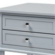 Bowery Hill Light Gray Finished 2-Drawer Wood Nightstand