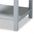 Bowery Hill Light Gray Finished 2-Drawer Wood Nightstand