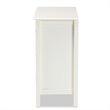 Bowery Hill White Finished Wood and Glass Kitchen Cabinet