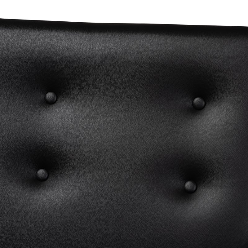 Bowery Hill Black Upholstered Wood 3-Piece Living Room Set