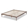 Bowery Hill Full Size Oak Finished Wood Platform Bed Frame