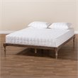 Bowery Hill Full Size Oak Finished Wood Platform Bed Frame