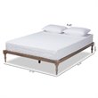 Bowery Hill Full Size Oak Finished Wood Platform Bed Frame