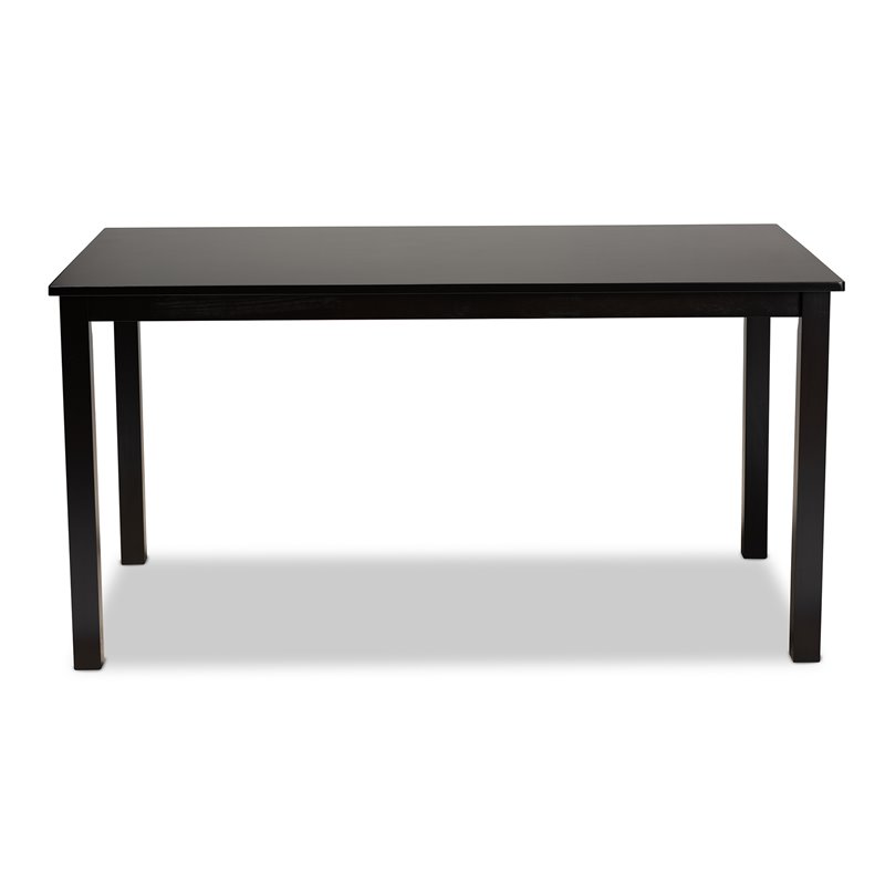 Bowery Hill Contemporary Chocolate Finished Rectangular Wood Dining Table
