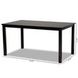 Bowery Hill Contemporary Chocolate Finished Rectangular Wood Dining Table