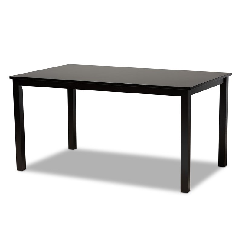 Bowery Hill Contemporary Chocolate Finished Rectangular Wood Dining Table