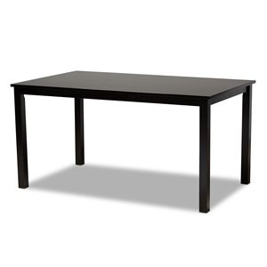 Bowery Hill Contemporary Chocolate Finished Rectangular Wood Dining Table