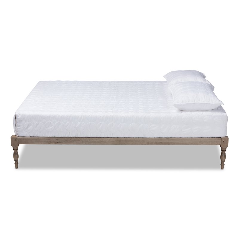 Bowery Hill Full Size Grey Finished Wood Platform Bed Frame