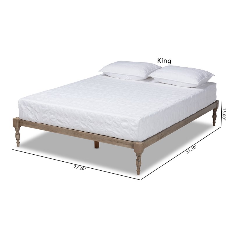 Bowery Hill Full Size Grey Finished Wood Platform Bed Frame