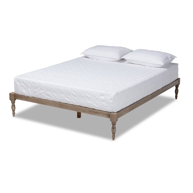 Bowery Hill Full Size Grey Finished Wood Platform Bed Frame