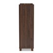 Bowery Hill Walnut Brown Finished Wood Wine Storage Cabinet