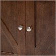 Bowery Hill Walnut Brown Finished Wood Wine Storage Cabinet