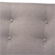 Bowery Hill Mid-Century Light Grey Upholstered Walnut Finished Wood Sofa