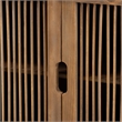 Bowery Hill Transitional 2-Door Wood Spindle Storage Cabinet in Medium Oak