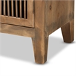 Bowery Hill Transitional 2-Door Wood Spindle Storage Cabinet in Medium Oak