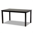 Bowery Hill Grey Upholstered Espresso Wood 7-Piece Dining Set
