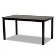 Bowery Hill Sand Upholstered Espresso Wood 7-Piece Dining Set