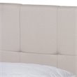 Bowery Hill Modern Fabric Tufted Platform Storage Queen Bed in Beige