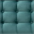 Bowery Hill Velvet Teal Blue Ottoman Bench Rectangular Button Tufted 41.73