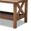 Bowery Hill Transitional Walnut Brown Finished Rectangular Wood Coffee Table