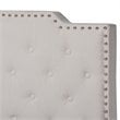 Bowery Hill Queen Size Beige Upholstered Button Tufted Panel Bed