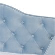Bowery Hill Traditional Velvet Twin Size Tufted Daybed with Trundle in Blue